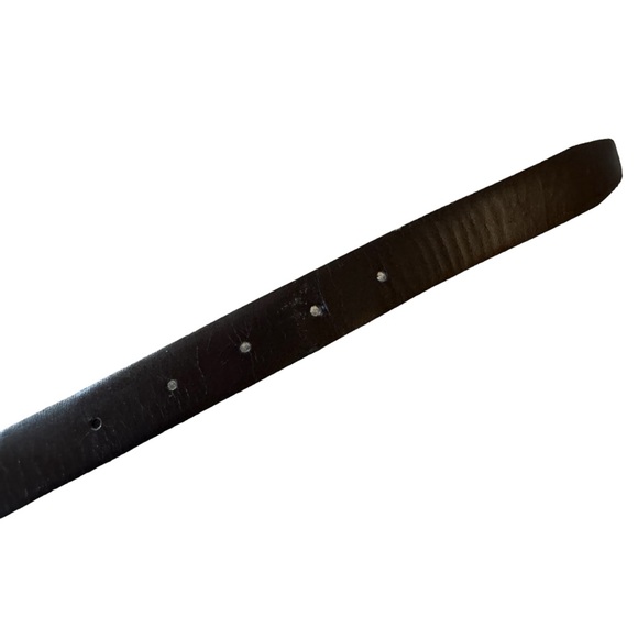 *Women’s Vint Sm Calvin Klein Brown Natural Fullgrain Leather Belt Gold Buckle - Picture 11 of 11